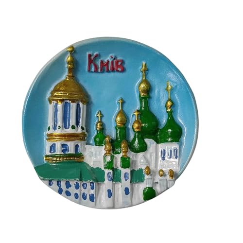 3D Kiew Ukraine Kühlschrankmagnet Reise Souvenir Kühlschrank Dekoration Harz handbemalt Handwerk Sammlung von MUYU Craft