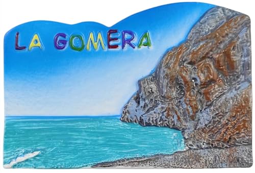 3D La Gomera Kanarische Inseln Spanien Kühlschrankmagnet Souvenir Kühlschrank Dekoration Magnetaufkleber handbemalt Handwerk von MUYU Craft