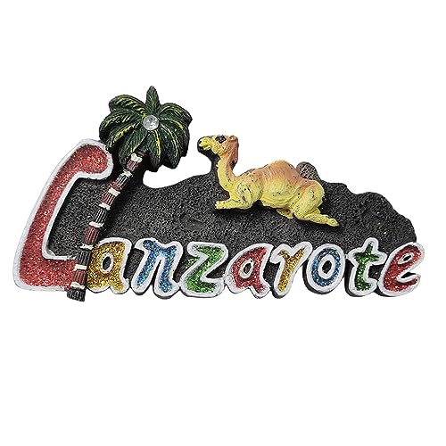 3D Lanzarote Spanien Kühlschrankmagnet Reise Souvenir Kühlschrank Dekoration Magnetischer Aufkleber Handbemalt Handwerk von MUYU Craft
