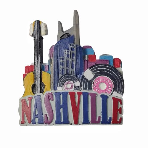 3D Nashville Tennessee USA Kühlschrankmagnet Reise Souvenir Kühlschrank Dekoration Magnetischer Aufkleber Handbemalte Bastelsammlung von MUYU Craft