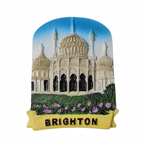 3D Royal Pavilion Brighton England UK Kühlschrankmagnet Souvenir Kühlschrank Dekoration Magnetaufkleber handbemalt Handwerk von MUYU Craft