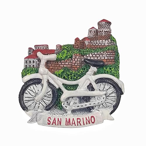 3D San Marino Kühlschrankmagnet Reise Souvenir Kühlschrank Dekoration Magnetischer Aufkleber Handbemalt Handwerk von MUYU Craft