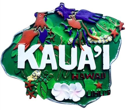 Kauai Hawaii USA Kühlschrankmagnet Reise Souvenir Küche 3D Kühlschrank Dekoration handbemalt Harz Handwerk Kollektion von MUYU Craft