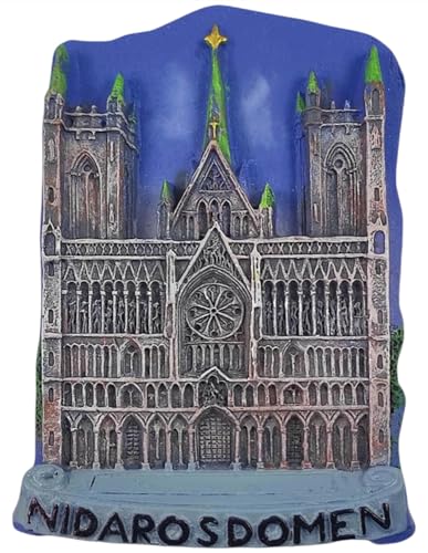 Kühlschrankmagnet Nidaros Kathedrale Trondheim Norwegen Reise-Souvenir Kühlschrankmagnet Dekoration handbemalt Handwerk von MUYU Craft