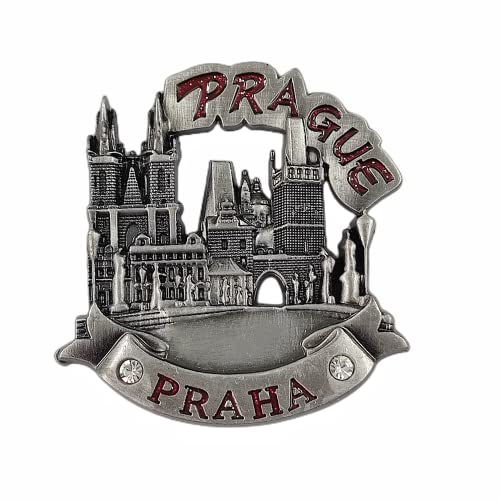 Kühlschrankmagnet Prag Tschechische Republik Reise Souvenir Kühlschrank Dekoration 3D Metall Magnetische Aufkleber Kollektion von MUYU Craft