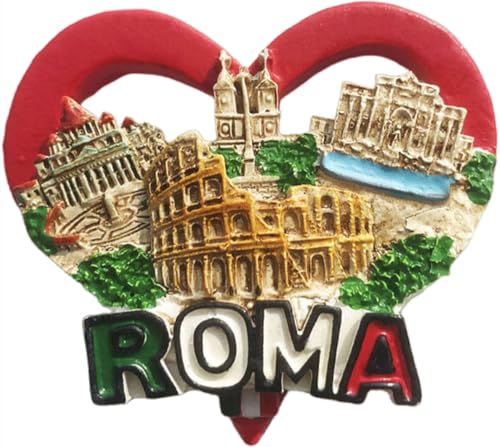 Kühlschrankmagnet Rom Italien Roma Reise Souvenir Kühlschrank Dekoration Magnet 3D handbemalt Handwerk von MUYU Craft