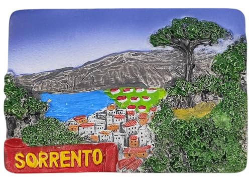 Kühlschrankmagnet Sorrento Italien, Reise-Souvenir, Küche, Kühlschrankmagnet, Dekoration, handbemalt, Handwerk von MUYU Craft