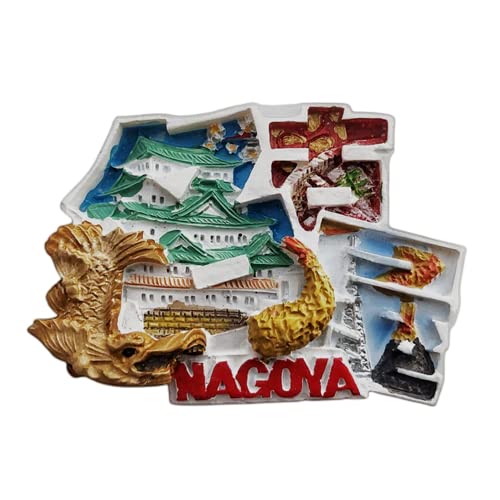 Nagoya Japan Kühlschrankmagnet Reise Souvenir Kühlschrank Dekoration Magnetaufkleber 3D handbemalt Handwerk von MUYU Craft