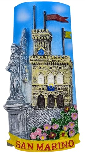 San Marino Kühlschrankmagnet, Reise-Souvenir, Küche, Kühlschrankmagnet, Dekoration, handbemalt, Handwerk von MUYU Craft