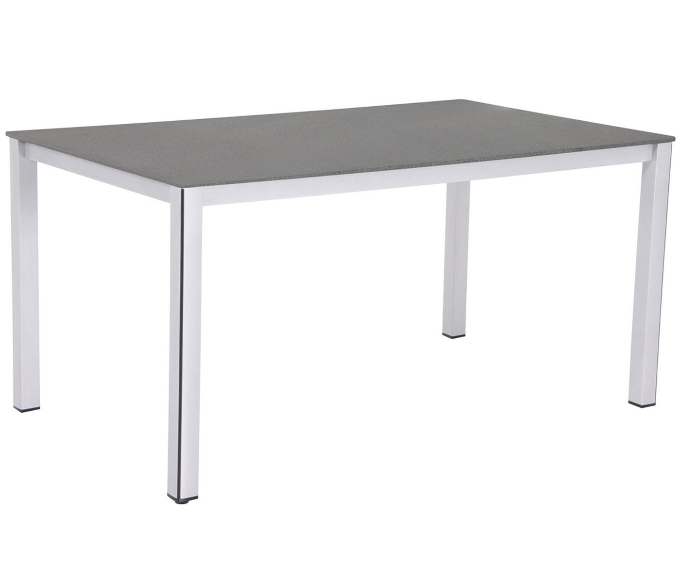 MWH Gartentisch Loft-Tisch Elements, 160 x 90 x 74 cm, Aluminium, Hochwertiger Gartentisch mit Aluminum-Gestell und Creatop-Tischplatte von MWH