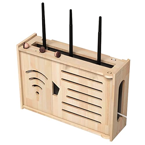 MYIESAXL Holz WiFi Router Regal/Tv Set-Top-Boxen Magische Lagerung Regal Dekoration Box Wand Hängen Router Unterstützung, Dekorieren von MYIESAXL