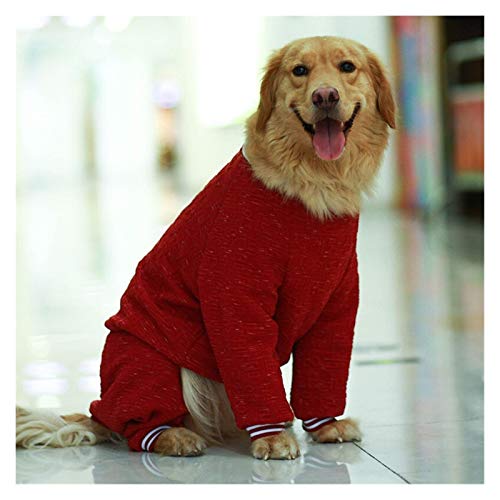MZFGIJNBO Hundemantel Jacken-Winter-Hund Anzug Kleidung for große Hunde-Welpen-Haustier-Mantel-Jacken HaustierPug Französisch Bulldog Labrador Kleidung(Color:Red Dog Coat Jacket,Size:Medium) von MZFGIJNBO
