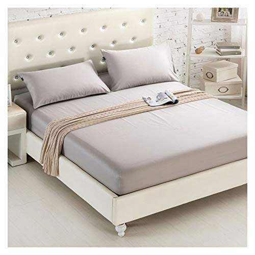 MZP Comfort Jersey Spannbettlaken,Spannbetttuch Leintuch Für Boxspringbett Erhältlich In 12 Modernen Farben Und 6 Verschiedenen Größen Für Matratze 20 cm Hohe (Color : Gray, Size : 100×200) von MZP