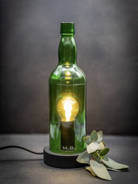 MaBe Tischleuchte + WINDLICHT aus der Whisky Flasche 2in1 von MaBe