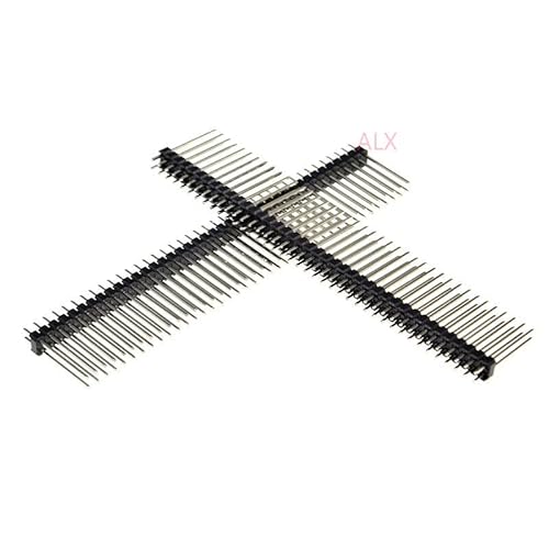 5 Stück 2 x 40-polige Doppelreihige Stecker 2,54 mm Teilung 21 mm lange Stiftleiste 2 x 40 40p 40 Pin für Leiterplatten Arduino von MachineMid