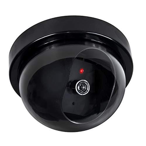 Maclean Kamera Dummy LED Überwachungskamera Attrappe CCTV Wireless Dome Kuppel Alarm, schwarz von Maclean