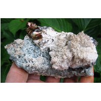 Wunderschöner Irisierender Pyrit Mit Quarz Und Calcit Aus Der Berühmten 9. September Mine, Bulgarien, Natur Kristall, Top Zustand, N2235 von Madanminerals