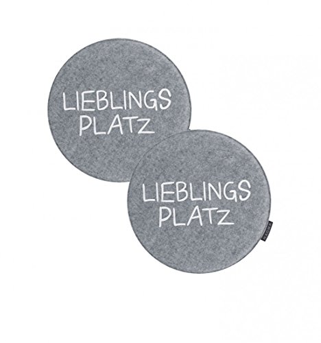 2er Set Stuhlkissen Lieblingsplatz Avaro von Magma - ca. 35 cm rund - in Verschiedene Farben - Filzimitat - waschbar, Farbe:Magma_grau_003 2er Set Stuhlkissen Lieblingsplatz Avaro von Magma - ca. 35 cm rund - in Verschiedene Farben - Filzimitat - waschbar, Farbe:Magma_grau_003 von Magma-Heimtex