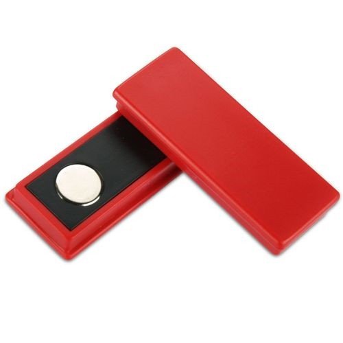 10 x Farbige Pinnwand-Magnete Haftmagnete NEODYM - 55 x 22,5 x 8,5mm - 6 Farben - Haftkraft 4,8kg - 10 Stück - Kühlschrankmagnet Memomagnet Büromagnet, Farbe: Rot von Magnosphere