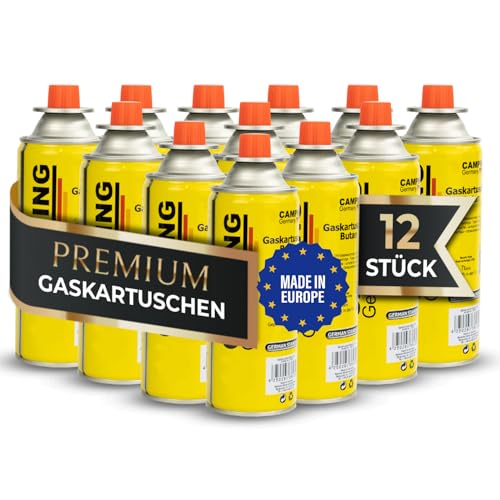 Magnum ® (12x Gaskartuschen 227g ideal für Gaskocher, Gasheizung, Gasbrenner, Unkrautbrenner oder Campingkocher – Butan Gaskartusche Typ MFS – 1A für perfekt für Küchenbrenner (12 Kartuschen) von Magnum