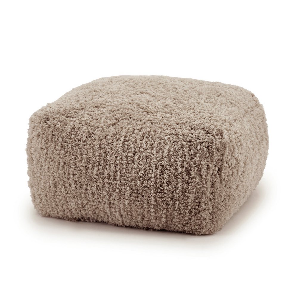 Maison ESTO Pouf Sitzkissen Sitzwürfel SEZ Hocker taupe 60 x 60 cm von Maison ESTO