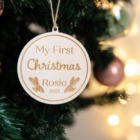 Baby's First Christmas | Personalisierter Baumschmuck Neues Baby Geschenk 2021 Babys Erstes Weihnachten Neuankömmling Hergestellt in Großbritannien von MaisonCreationShop