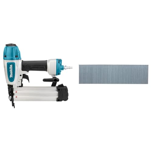 Makita AF506 Druckluftnagler 8 Bar 50 mm & 50 mm Nägel für Druckluft Nagler AF505-5000 Stück Stauchkopfnägel F-31957, 24x300 mm von Makita