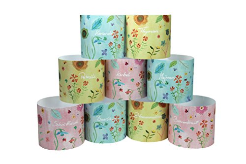 Blumentopf - Manschetten - Set Potteryshirt Übertopf Papier(Blumenwiese) von Mandelu