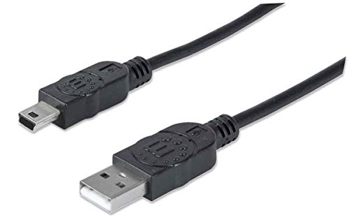 Manhattan 302388 Hi-Speed USB 2.0 Anschlusskabel (A-Stecker auf Mini-B-Stecker) 4,5m schwarz von Manhattan