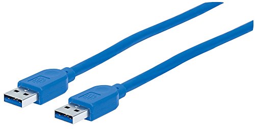 Manhattan 354295 USB 3.0 Anschlusskabel A-Stecker auf A-Stecker 1,8 m blau von Manhattan