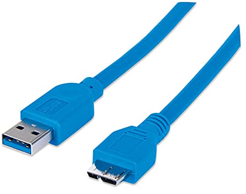 Manhattan USB A – Micro B 1 m USB auf Micro-B blau von Manhattan