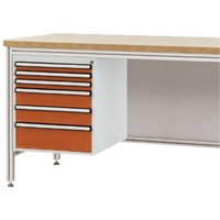 Manuflex ZB4922.2001 Gehäuse-Unterbau für ALU-Arbeitstische, Nutzhöhe 500mm mit 6 Schubfächern, Manuflex ZB4922.2001 Gehäuse-Unterbau für ALU-Arbeitstische, Nutzhöhe 500mm mit 6 Schubfächern, von Manuflex