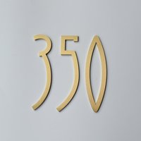 Selbstklebend 7, 5 cm Tür Hausnummer Buchstaben Art Deco Aus Massivem Messing von MaoTuHM