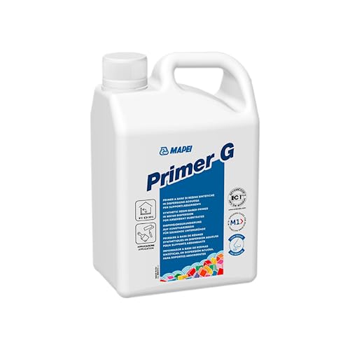 Mapei Primer G Dispersionsgrundierung, für saugfähige & nicht saugfähige Untergründe im Innenbereich (1 Kunststoffflasche 1 Liter) von Mapei