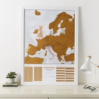 Scratch Europa - Rubbelplatten Für Wandkarte, Weltkarte, Poster, Geschenk, Landkarte Wohnkultur, Pinnwand, Rubbelkarte von MapsInternationalUK