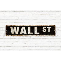 Wall Street Schild, Wall St Metallschild, 2x8/3x12 4x18 Zoll von MarcoFriend