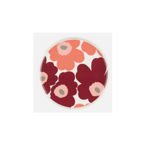 Marimekko Oiva/Unikko Plate 20 cm, D 20 cm - White, dk.Cherry, Salmon red Marimekko Oiva/Unikko Plate 20 cm, D 20 cm - White, dk.Cherry, Salmon red von Marimekko