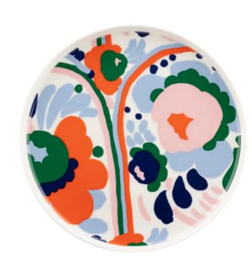 Oiva/Karuselli Plate 20 cm, White, dk.Blue, orange, lt.pink Oiva/Karuselli Plate 20 cm, White, dk.Blue, orange, lt.pink von Marimekko