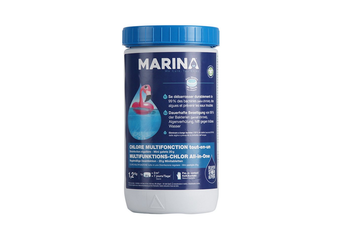 Bestlivings Chlortabletten Marina Multitabs 20g - Multifunktion 5 in 1, (120 x 20g Tabs), Chlortabletten für kleine/mittlere Pools (2x 1,2kg) von Bestlivings