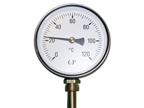 Bimetall Thermometer 1/2" Ø63 mm 0-120°C Radial von Markenlos