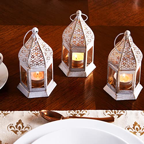 MARRAKESCH 3er Set Orientalische Laterne Gadi 12cm Windlichter Laternen für draußen als Balkon deko oder innen als Wohnzimmer Ramadan Deko von Marrakesch Orient & Mediterran Interior