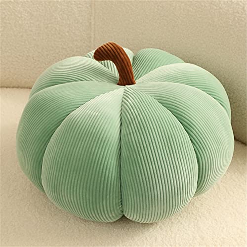 Martin Kench Kürbis Kissen, Plüsch Kürbis Kissen, Kürbis Halloween Kissen, Herbst Kissen Kürbis Deko mit Füllung, Pumpkin Pillow, Herbstdeko Kürbis (Grün,55cm) von Martin Kench