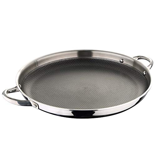 MasterPRO Hi-Tech 3 Non-Stick Paella Pan 36 x 4.5 cm Pallatium Coating with Honeycomb Structure Stainless Steel for All Hobs MasterPRO Hi-Tech 3 Non-Stick Paella Pan 36 x 4.5 cm Pallatium Coating with Honeycomb Structure Stainless Steel for All Hobs von MasterPRO