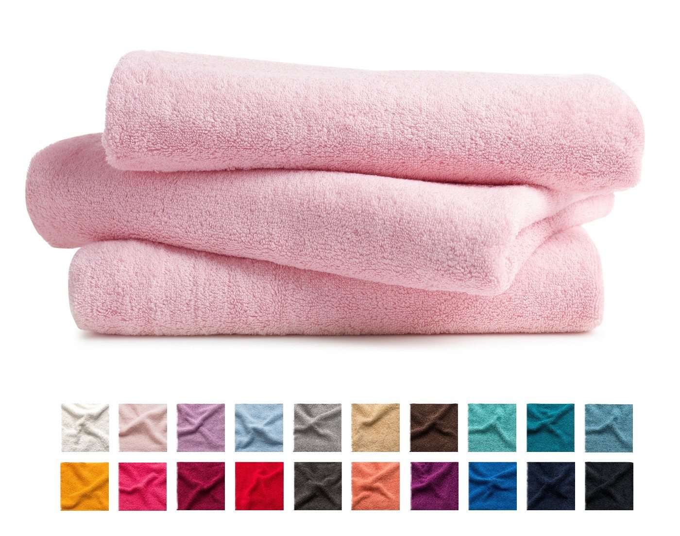 MatratzenL.A.B® Handtücher 500 g/m², 100% Baumwolle (Gästetuch, Handtuch oder Duschtuch, Set, 3-St), Frottee, mit Aufhänger, 23 Farben, einzeln verpackt von MatratzenL.A.B®