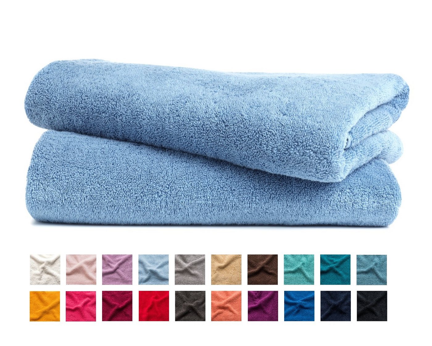 MatratzenL.A.B® Handtücher Rimini 500 g/m², 100% Baumwolle (Set, 2-St), Frottee, mit Aufhänger, 23 Farben, einzeln verpackt von MatratzenL.A.B®