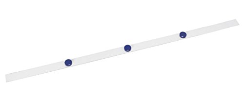 Maul Ferroband 100 cm x 3,5 cm | Inklusive 3 Rundmagnete | geeignet als Toniebox Regal, Bilderleiste, für Magnete und leichtes magnetisches Werkzeug | Selbstklebendes Magnetband aus Stahlblech | Weiß von Maul