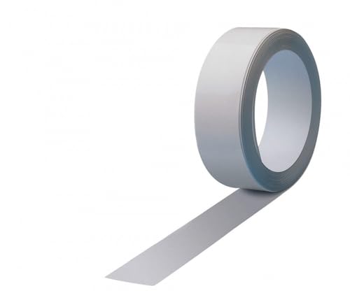 Maul Ferroband 250 cm x 3,5 cm | geeignet als Toniebox Regal, Bilderleiste, für Magnete und leichtes magnetisches Werkzeug | Länge zuschneidbar | Selbstklebendes Magnetband aus Stahlblech | Weiß von Maul