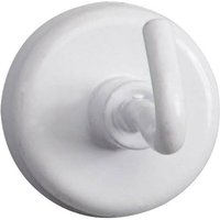 Maul Magnet (Ø x H) 25mm x 36mm rund, mit Haken Weiß 5 St. 6157802 von Maul