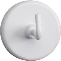 Maul Magnet (Ø x H) 36mm x 36mm rund, mit Haken Weiß 5 St. 6158002 von Maul