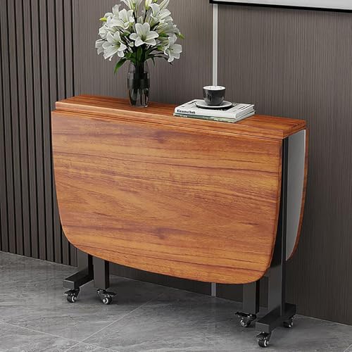 Mavdecll Klappbarer Esstisch, Multifunktions-Drop-Leaf-Tisch, Küchentisch Aus Holz Mit 6 Rädern, 3 Verschiedene Formen, Platzsparend, Für Esszimmer, Küche, Wohnzimmer Mavdecll Klappbarer Esstisch, Multifunktions-Drop-Leaf-Tisch, Küchentisch Aus Holz Mit 6 Rädern, 3 Verschiedene Formen, Platzsparend, Für Esszimmer, Küche, Wohnzimmer von Mavdecll